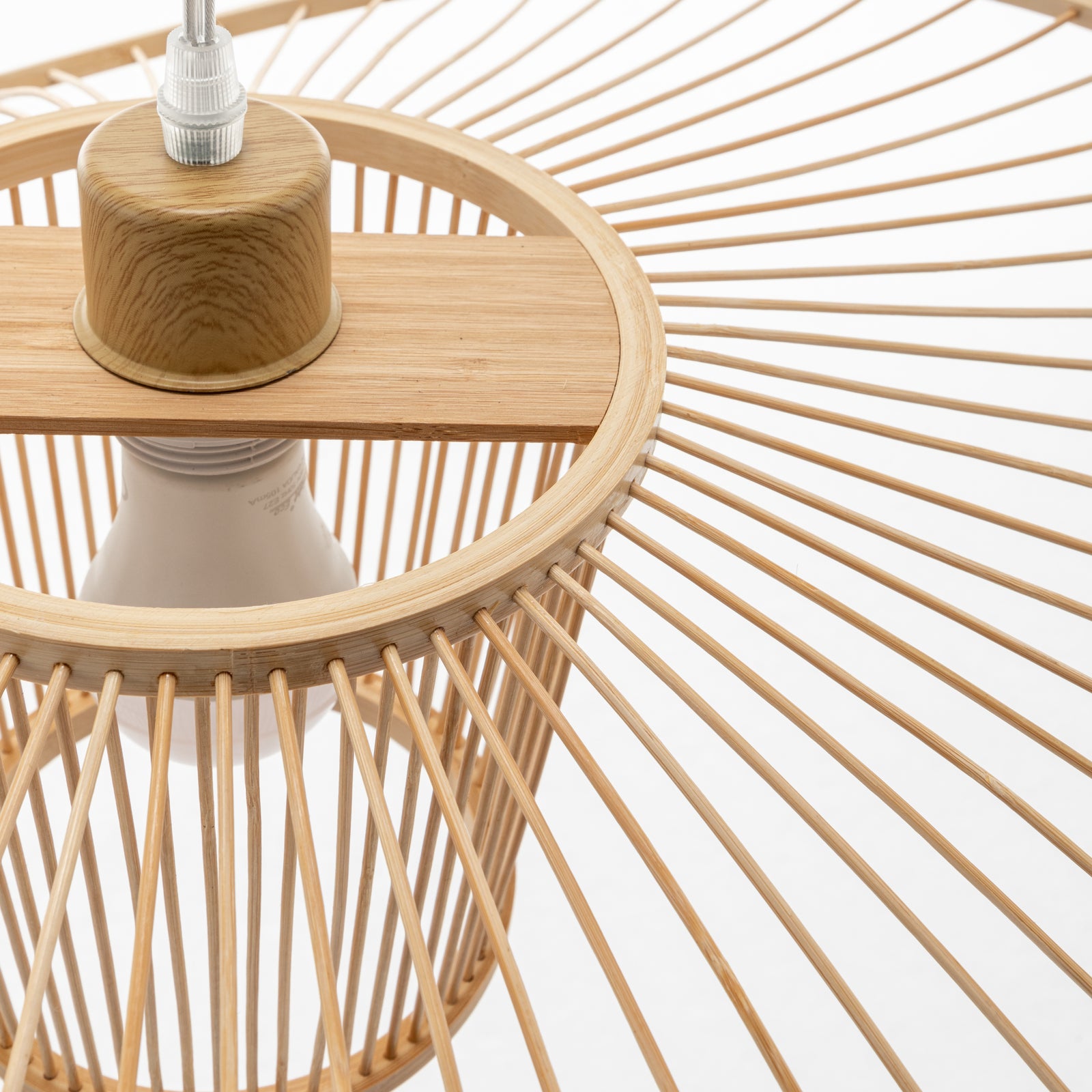 Premium Elysian Breeze Hand-Woven Bamboo Pendant Lamp - 60cm
