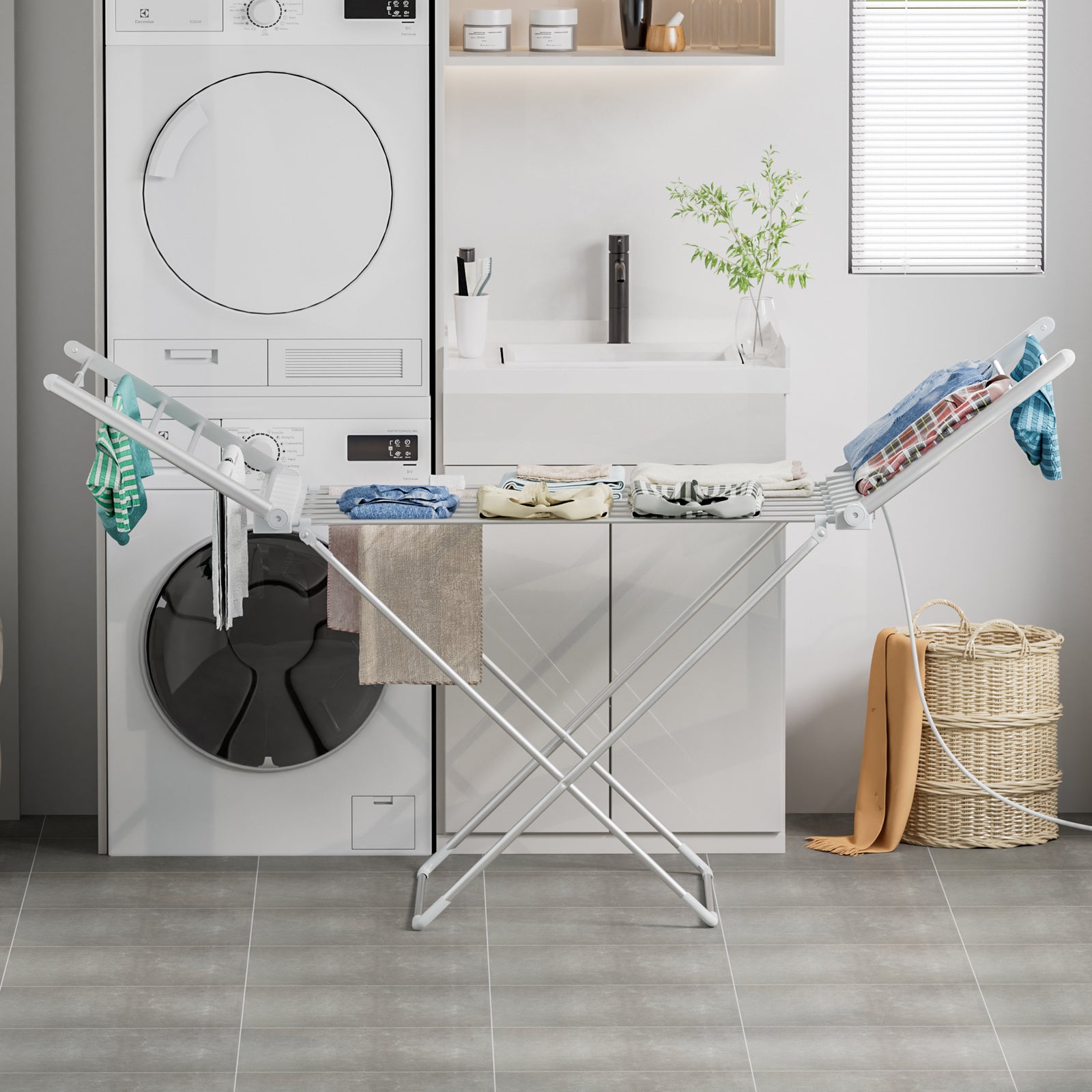 Premium Electric Heated Foldable Clothes Dryer Rack - 230W