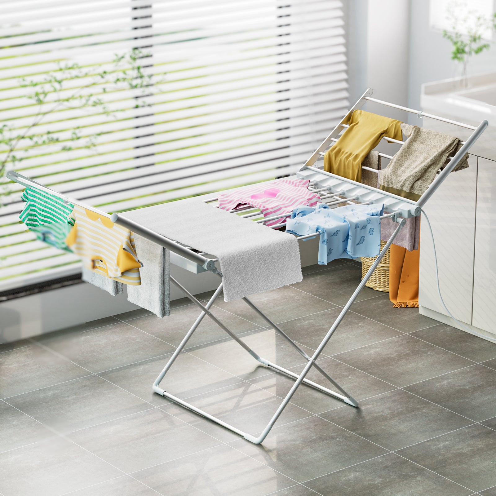 Premium Electric Heated Foldable Clothes Dryer Rack - 230W