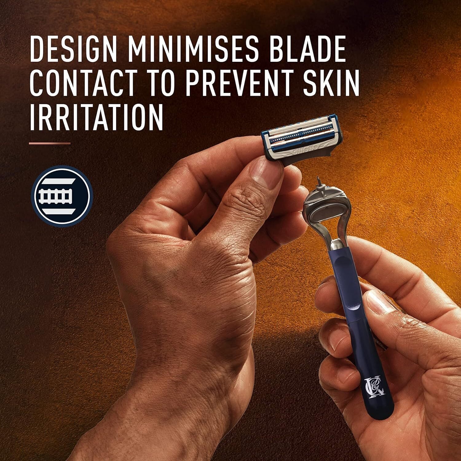 Gillette Neck and Cheeks Razor 3 Pack with Heads and Precision Trimmer
