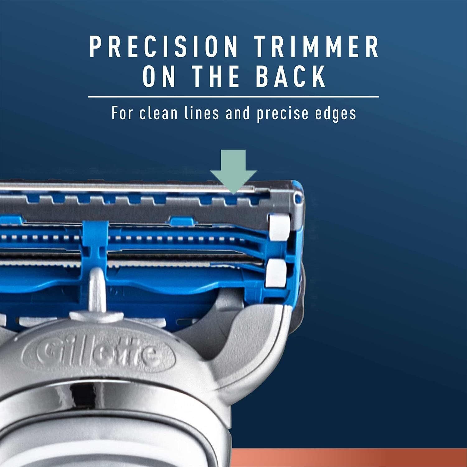 Gillette Neck and Cheeks Razor 3 Pack with Heads and Precision Trimmer