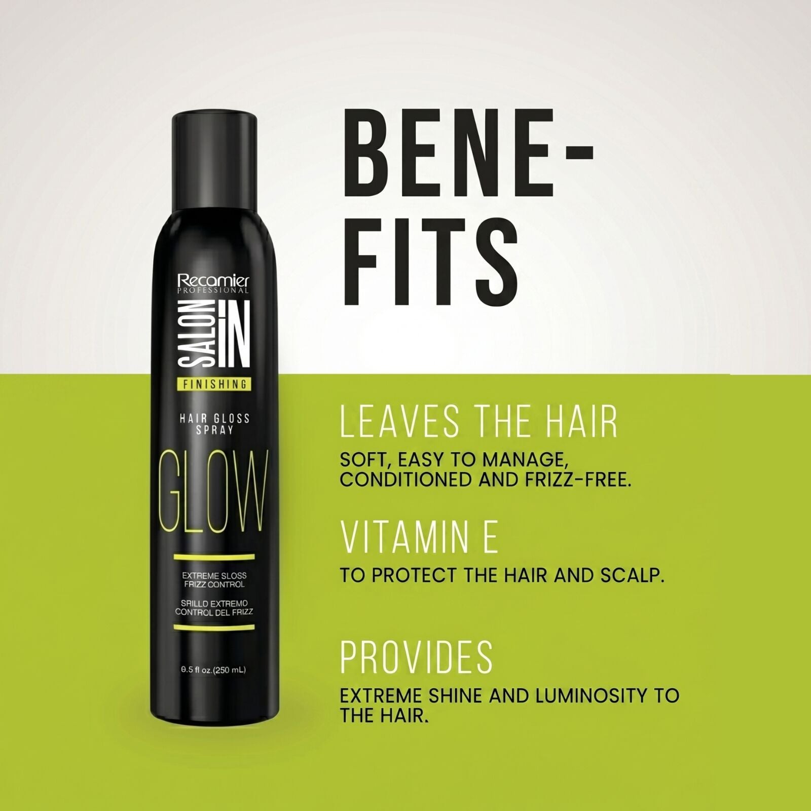 Recamier Salon In Finishing Hair Gloss Spray 9.5oz Shine and Frizz Control