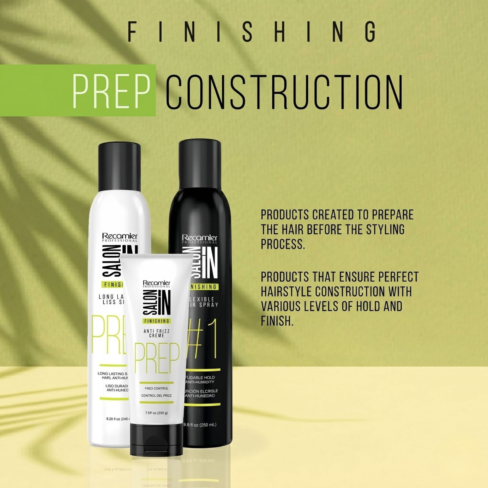 Recamier Professional PREP Anti-Frizz Finishing Cream 7oz for Smooth Styling
