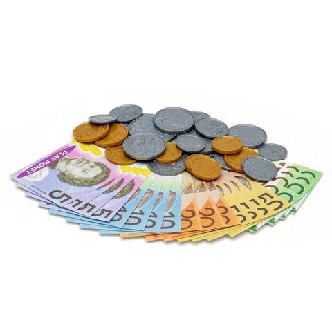 44pcs Australian Play Money Coins & Notes Maths Pretend Shopping - SuperSaverAU - view 1
