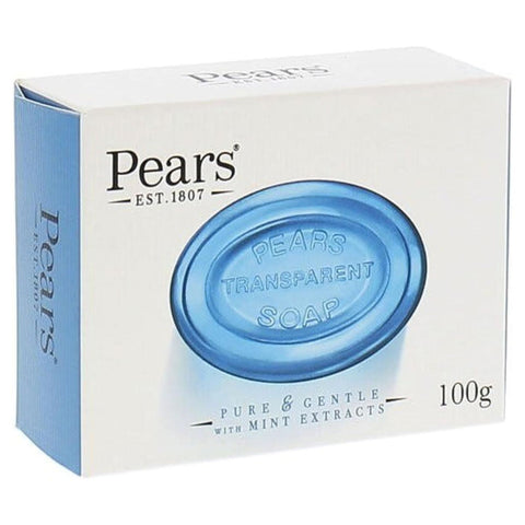 Pears Transparent Soap Bar Pure and Gentle with Mint Extracts 100g - SuperSaverAU - view 1