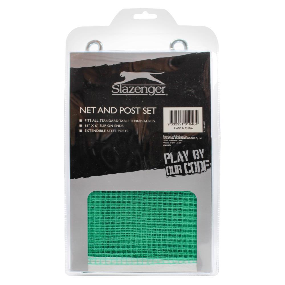 Slazenger Table Tennis Net & Post Set, 66" x 6", Durable, Easy Setup - SuperSaverAU - view 1
