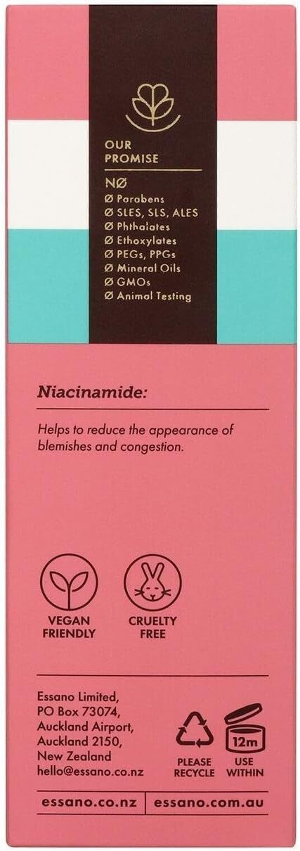Essano Niacinamide Oil Control Face Moisturiser 75ml Matte Hydrating Skincare