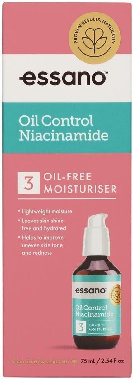 Essano Niacinamide Oil Control Face Moisturiser 75ml Matte Hydrating Skincare