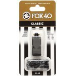 Fox 40 Classic Pealess Whistle with 3-Chamber Design - Black