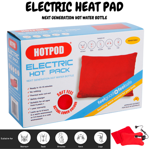 HOTPOD Electric Hot Pack Water Bottle Reheat-able Pillow Pad Sleep Aid - Safety Approved - SuperSaverAU - view 1