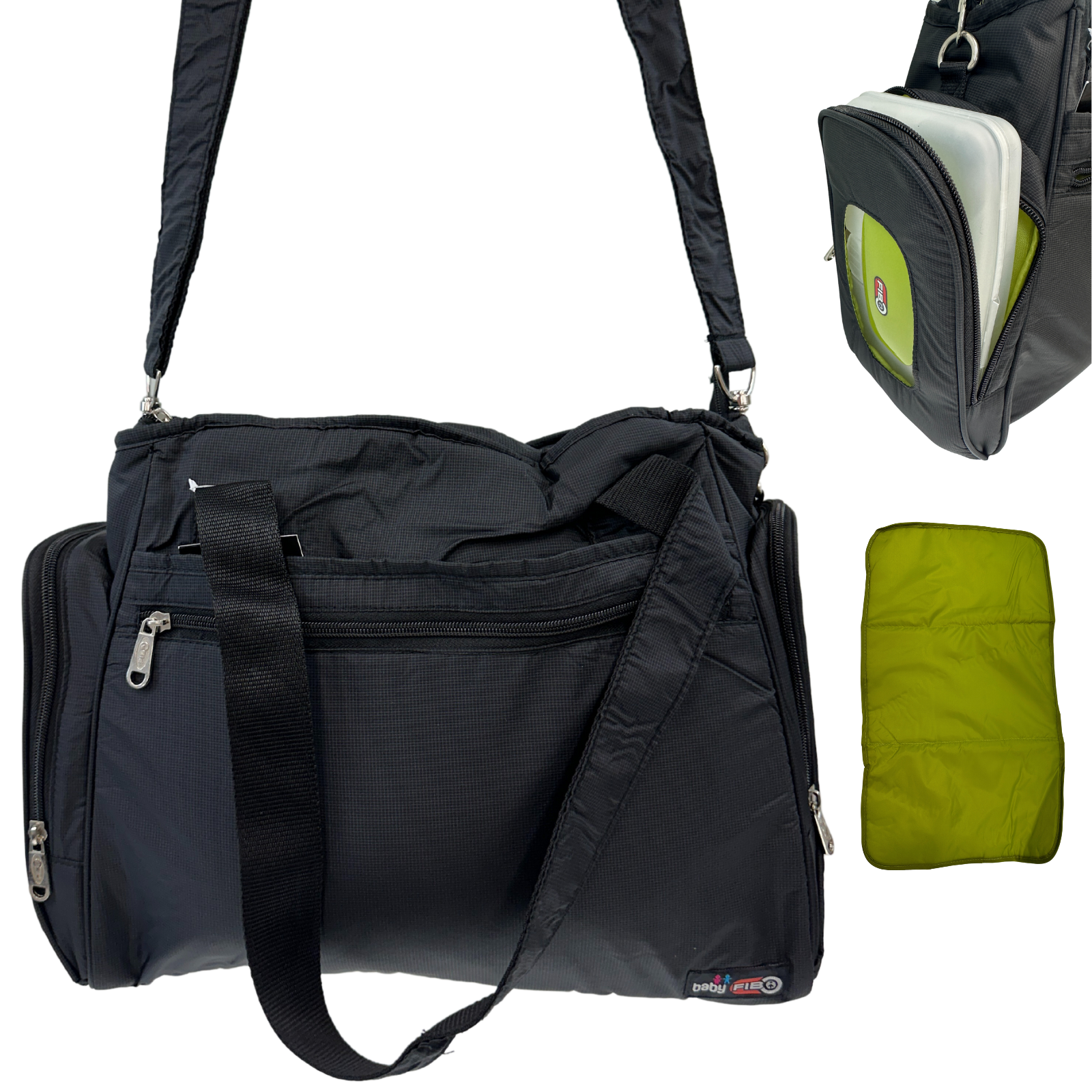 FIB Baby Nappy Bag Diaper Maternity Milk Mummy Changing Travel Tote - Black - SuperSaverAU - view 2