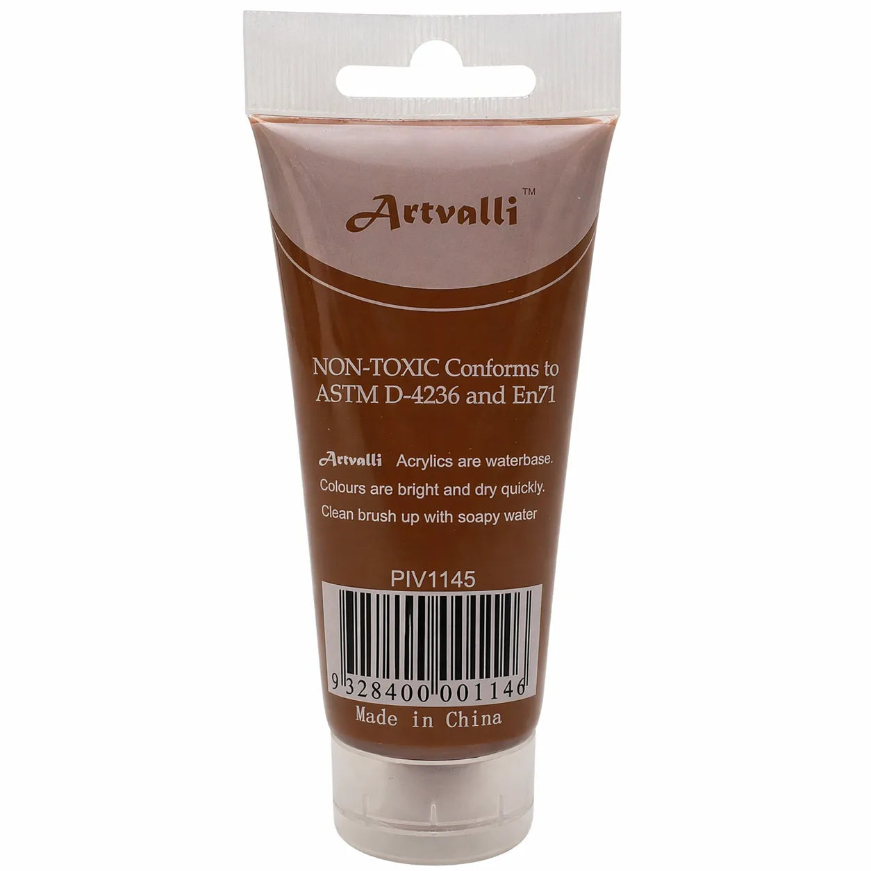 Premium Water Based Acrylic Paint 75ml Tube - Burnt Sienna