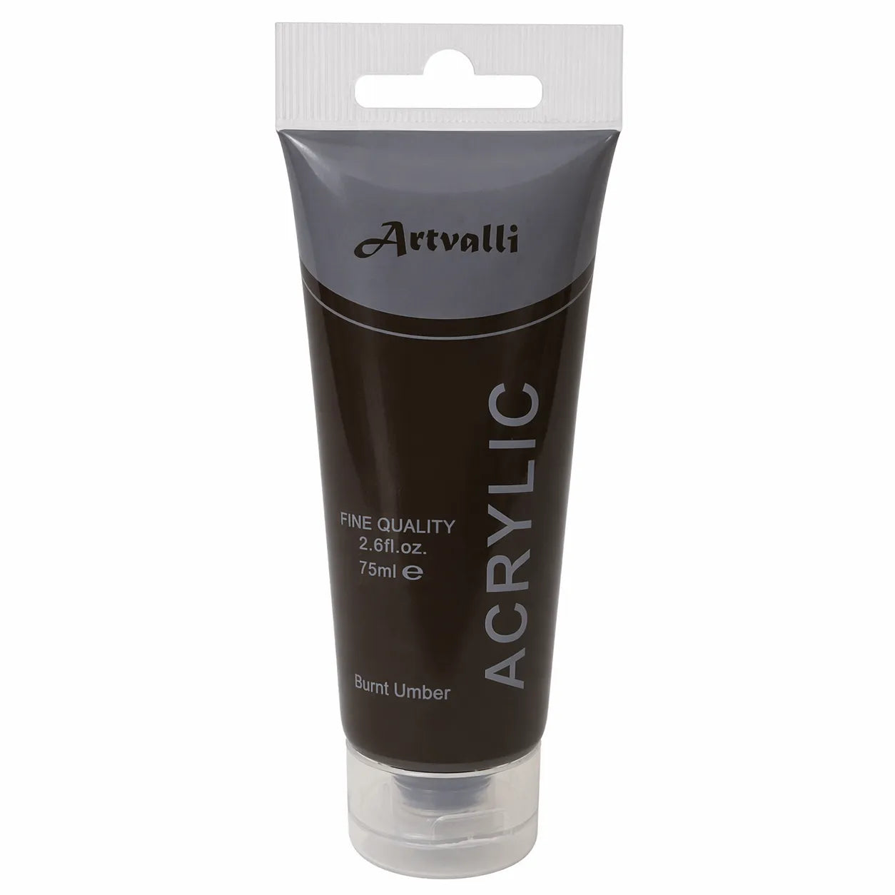 Premium Water Based Acrylic Paint 75ml Tube - Burnt Umber