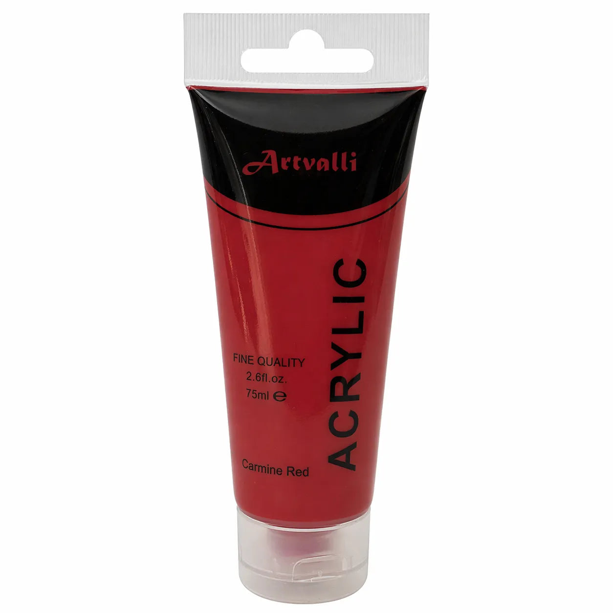 Premium Water Based Acrylic Paint 75ml Tube - Carmine Red