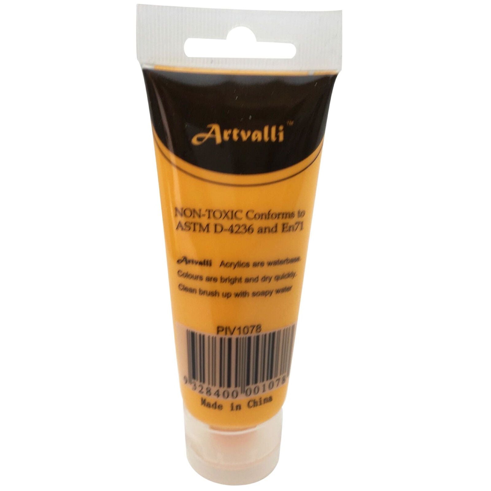 Premium Water Based Acrylic Paint 75ml Tube - Medium Yellow