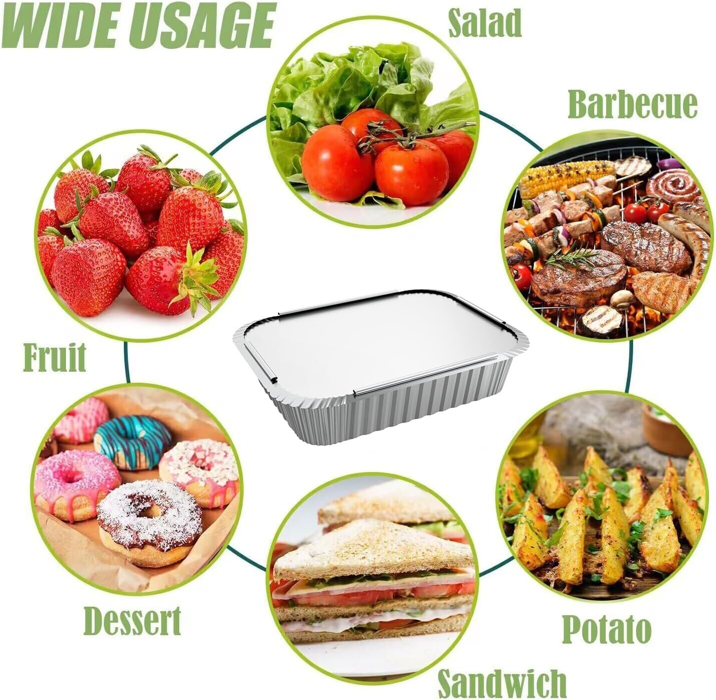 Premium Aluminium Foil Food Containers with Lids – 22 x 15 x 4.5cm, 144 Pack