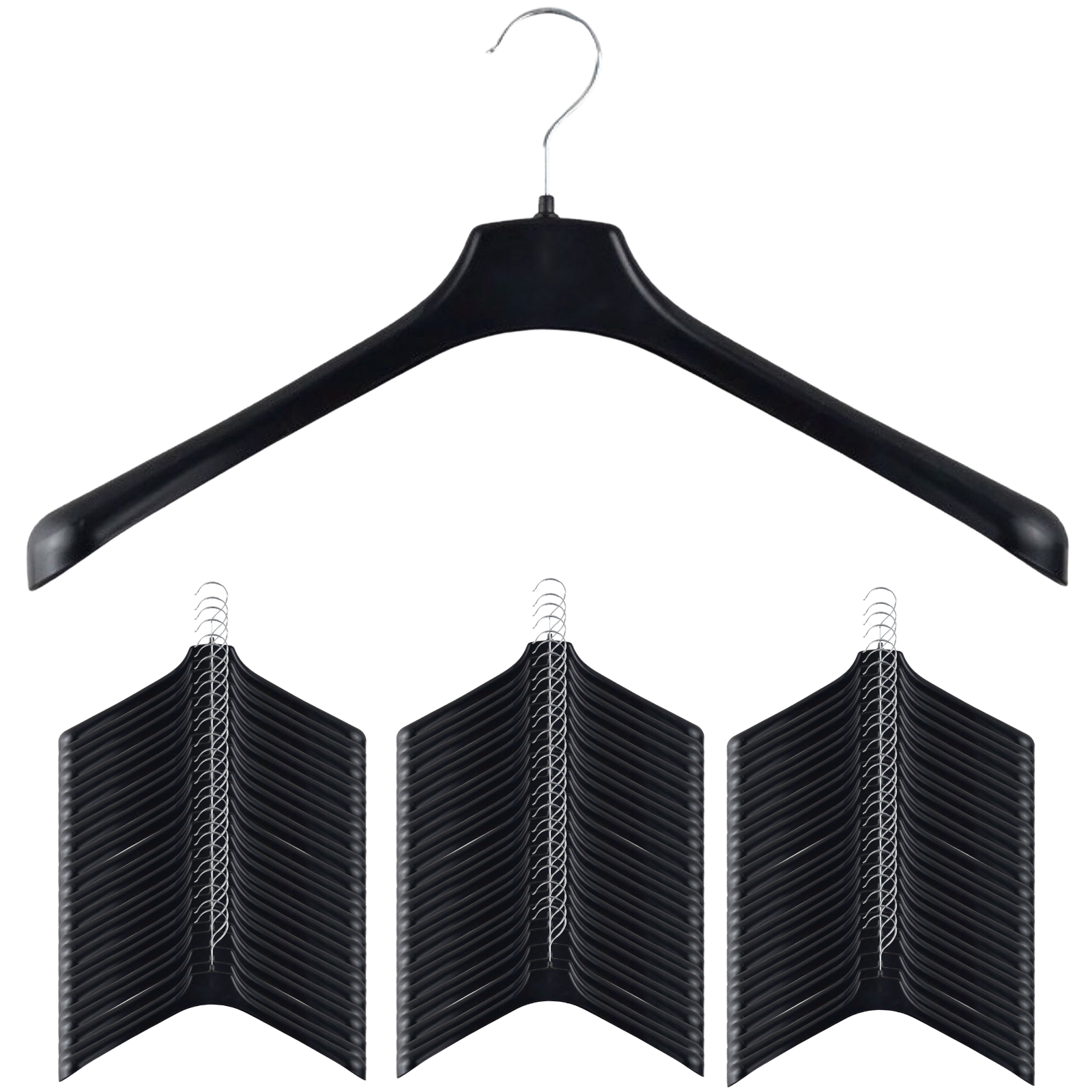 Premium Heavy Duty Jacket Hangers – 460mm, 60 Pack
