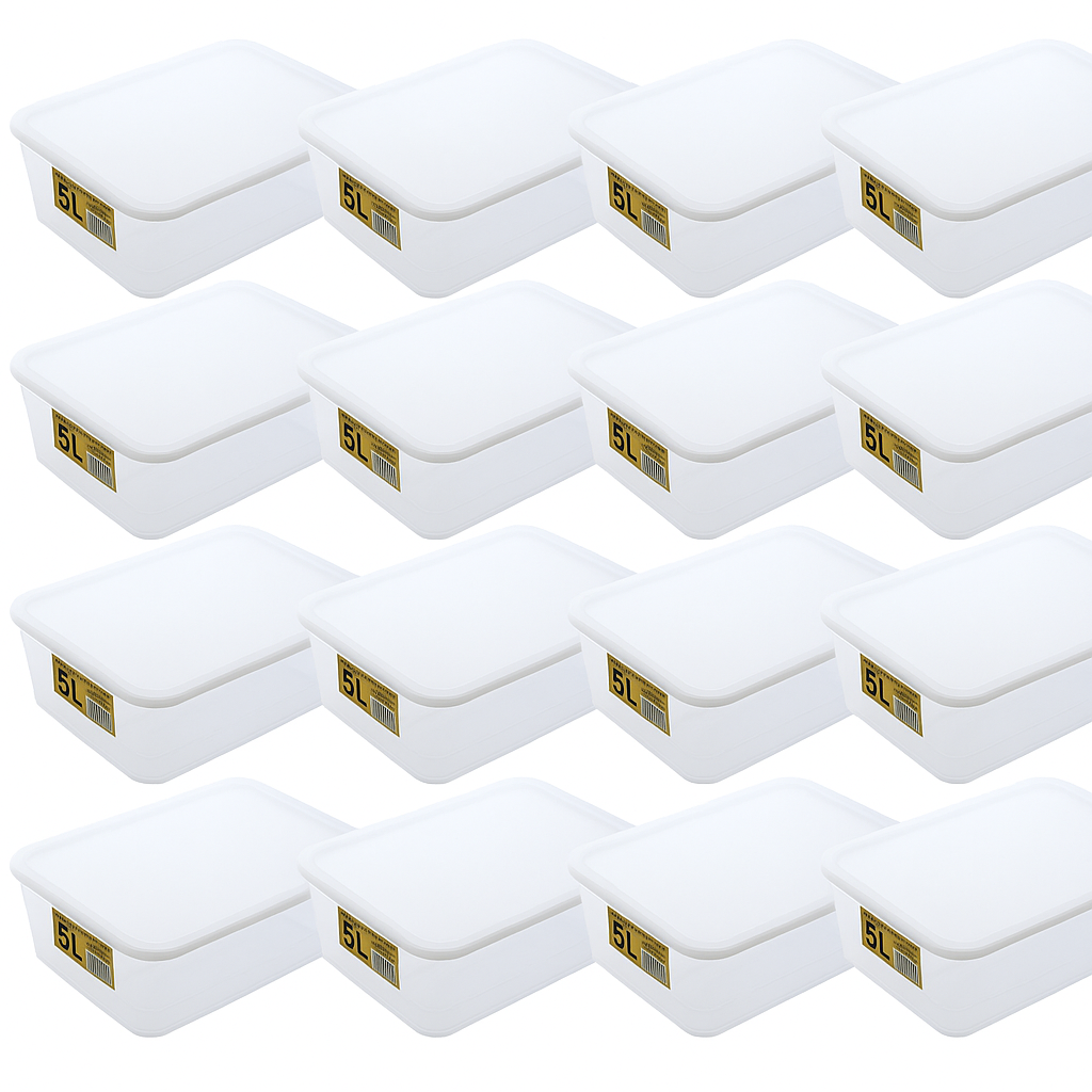Premium 5L Food Storage Containers with Lids – 16 Pack Made in Australia
