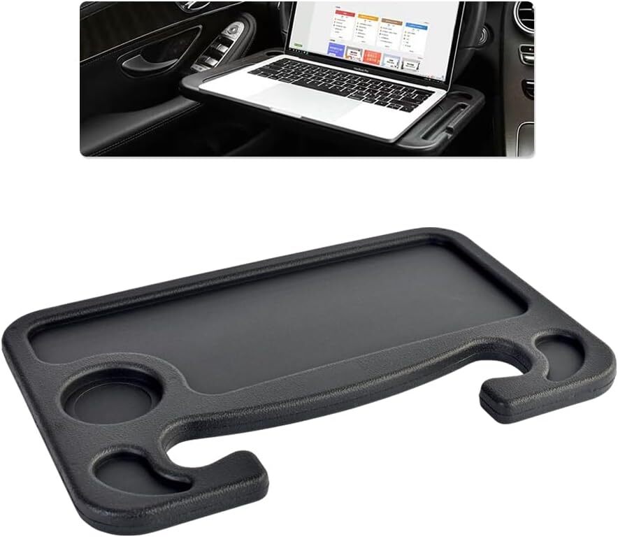 Premium Multi Function Reversible Car Table Tray with Laptop and Drink Holder