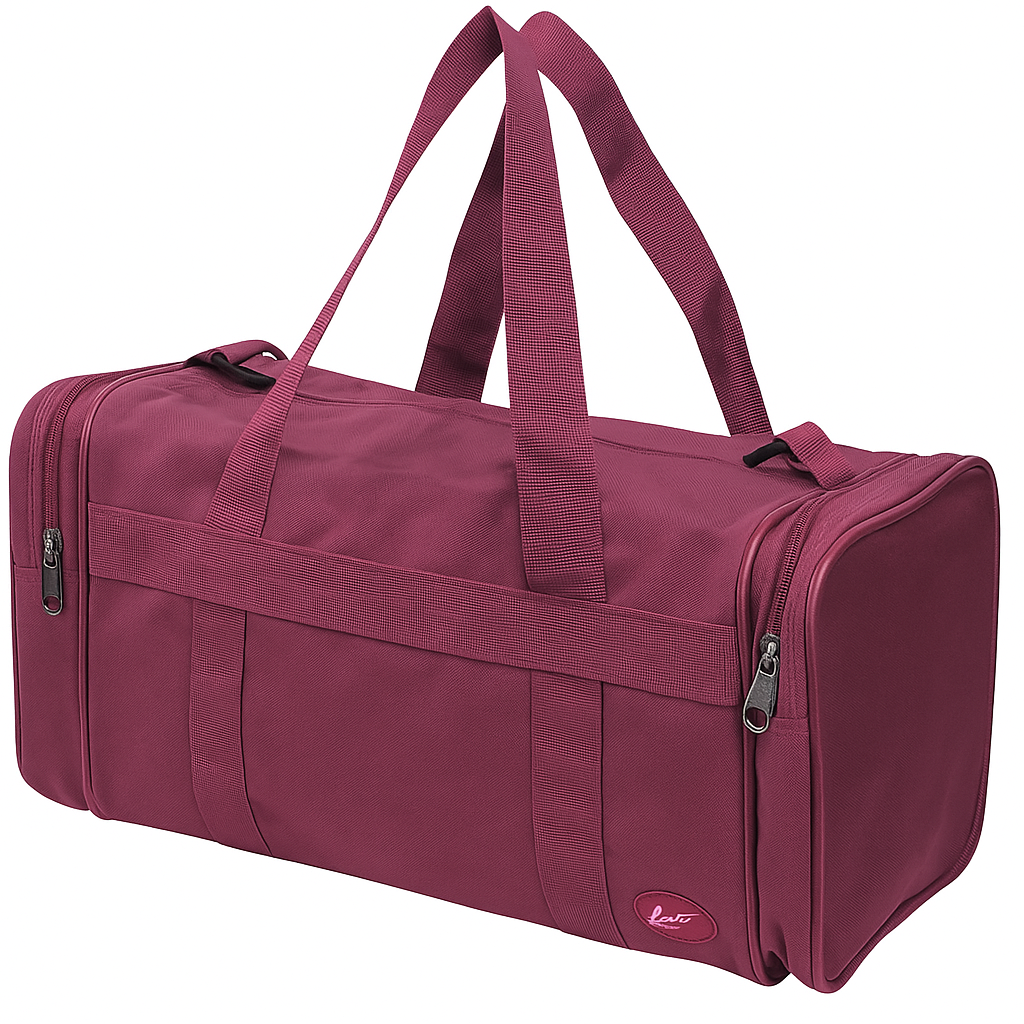 Premium Maroon 28L Foldable Travel Duffel Bag for Gym and Sports