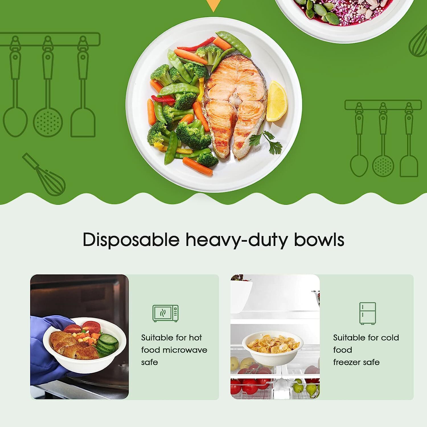 Premium Sugarcane Bagasse Round Bowls – 18cm 450ml, 600 Pack