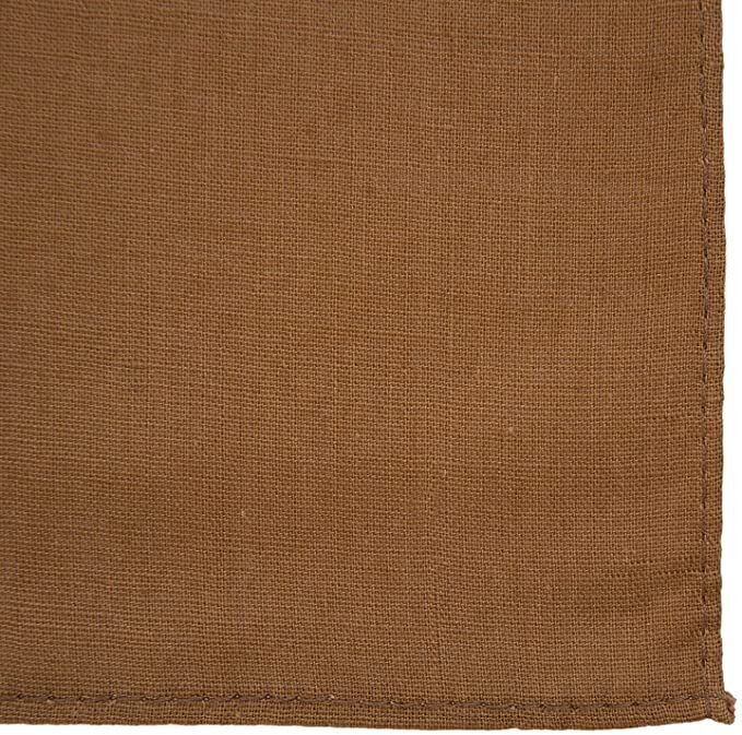 Premium Plain Cotton Bandana - Brown, 54 x 54cm