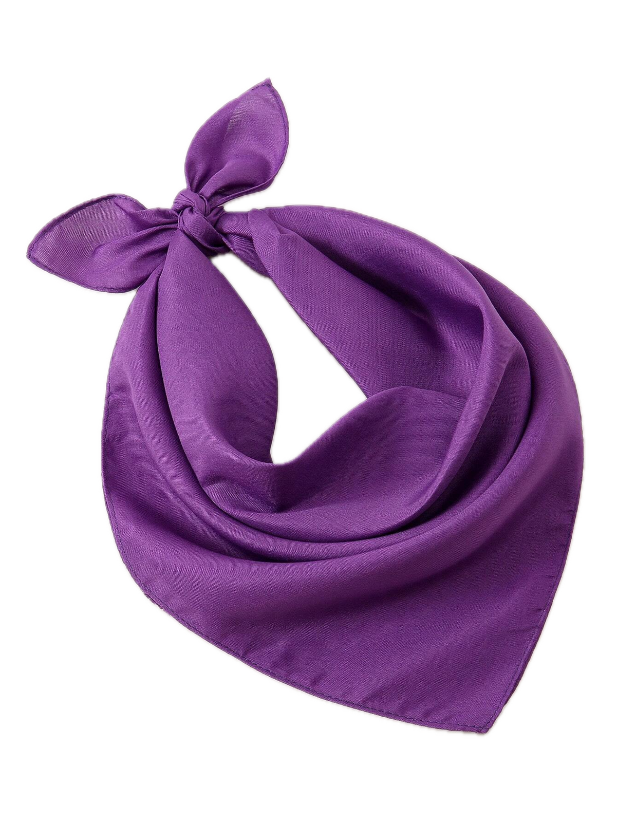 Premium Plain Cotton Bandana - Purple, 54 x 54cm