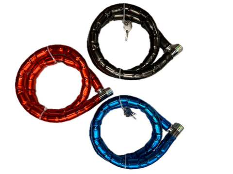 Premium Thick Bicycle & Motorbike Chain Lock with 2 Keys - Assorted Colours