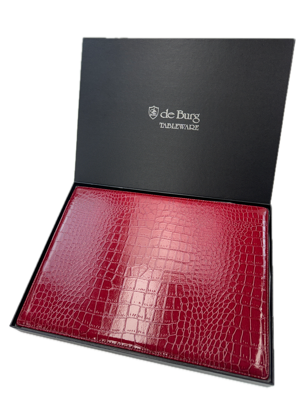de Burg 4 Piece Table Place Mat Set - Red Croc Pattern, 38x28 cm - SuperSaverAU - view 1