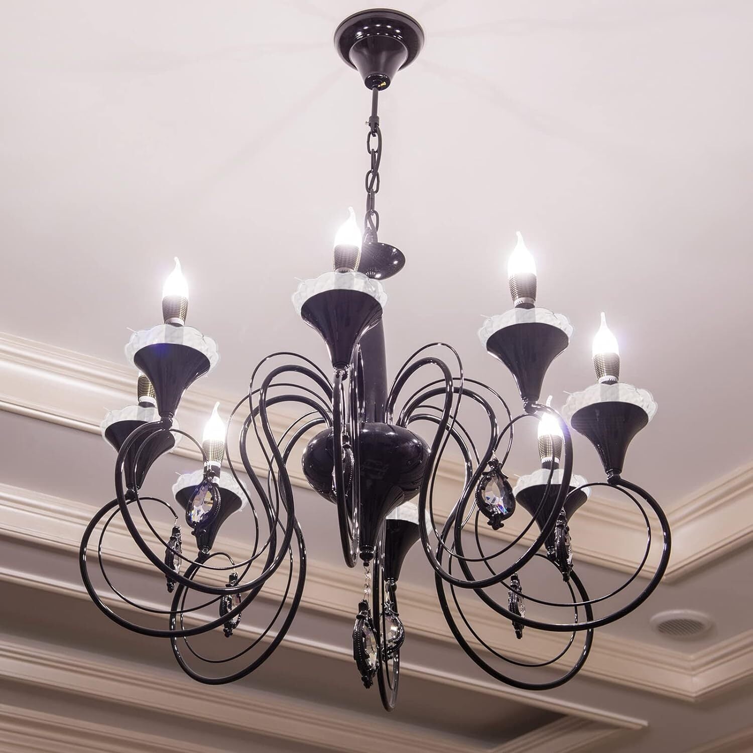 120mm Crystal Chandelier Bobeche with Gold Pins & 30mm Hole for Elegant Decor - SuperSaverAU - view 5