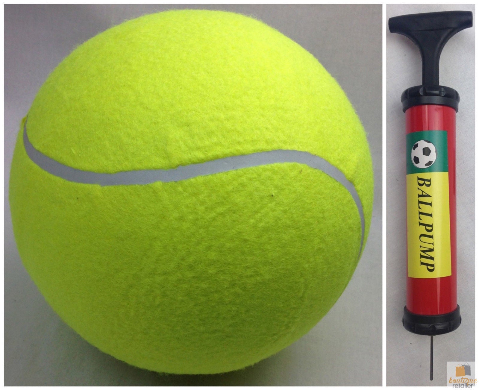 10" GIANT TENNIS BALL with BALL PUMP Air Inflator for Autographs Signatures - SuperSaverAU - view 4