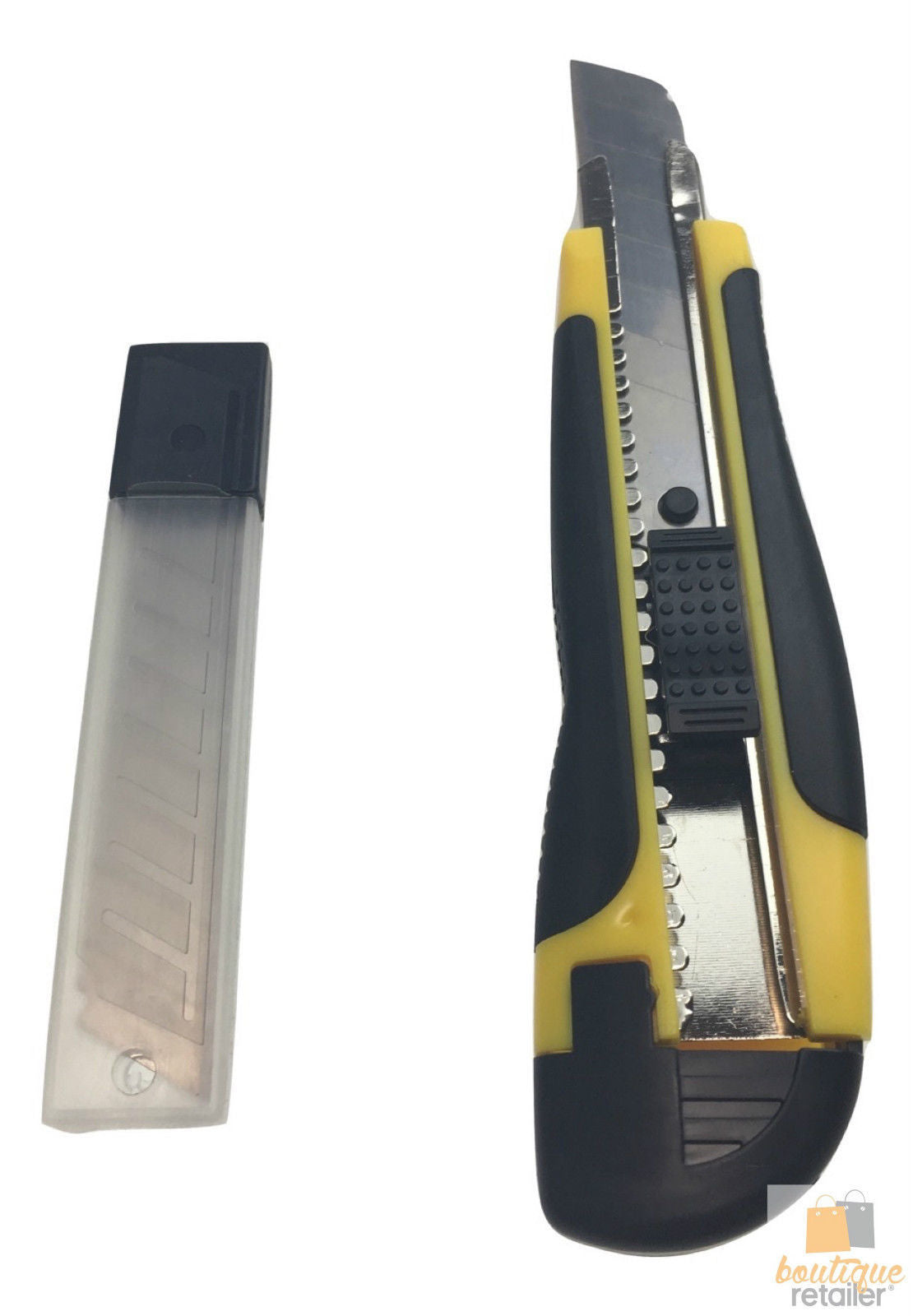 Premium Retractable Box Cutters with Snap-Off 18mm Blades - 12 Pack