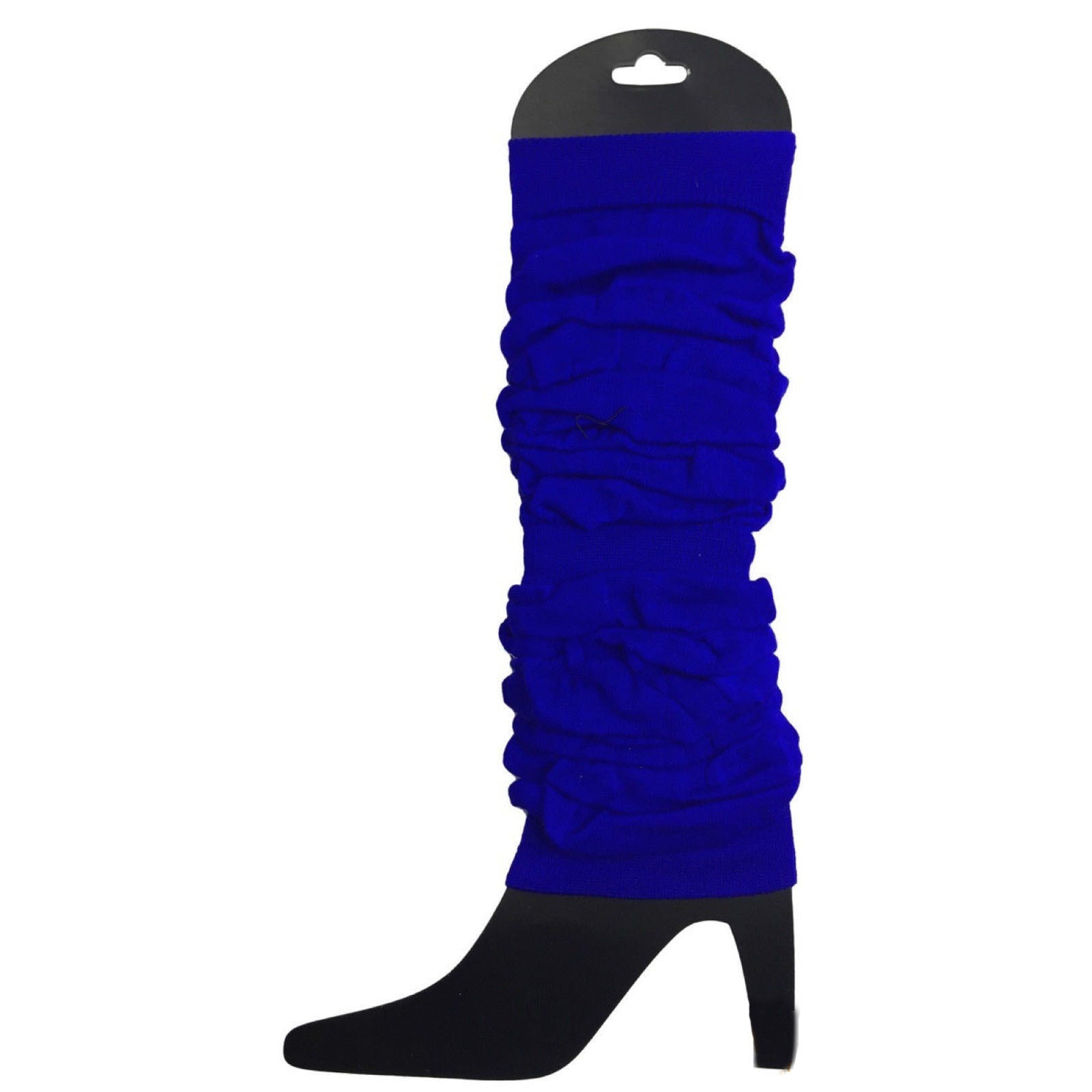 Premium 12 Pack Royal Blue Knitted 80s Party Leg Warmers