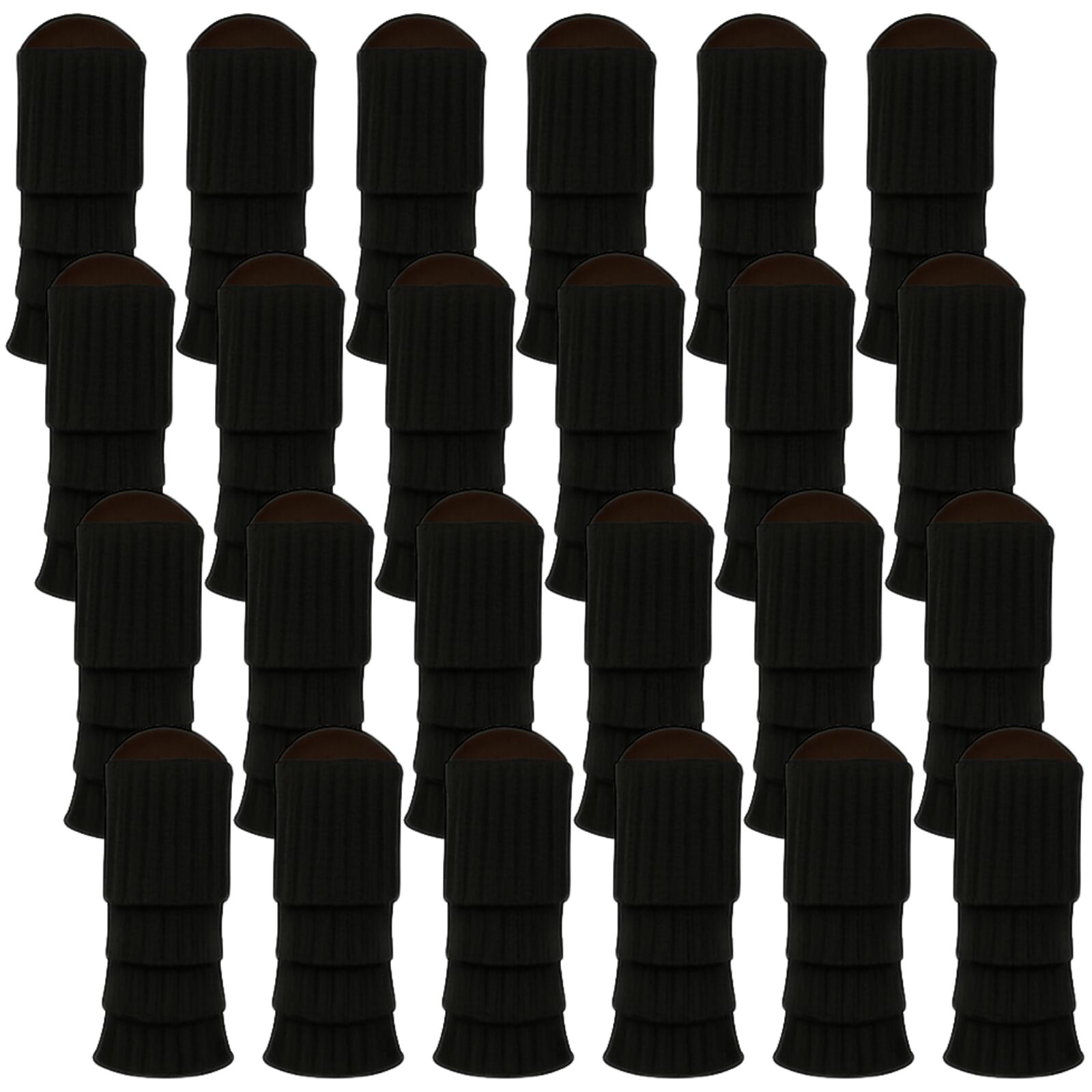 Premium 24 Pair Black Women's 80s Knit Leg Warmers Bulk Pack