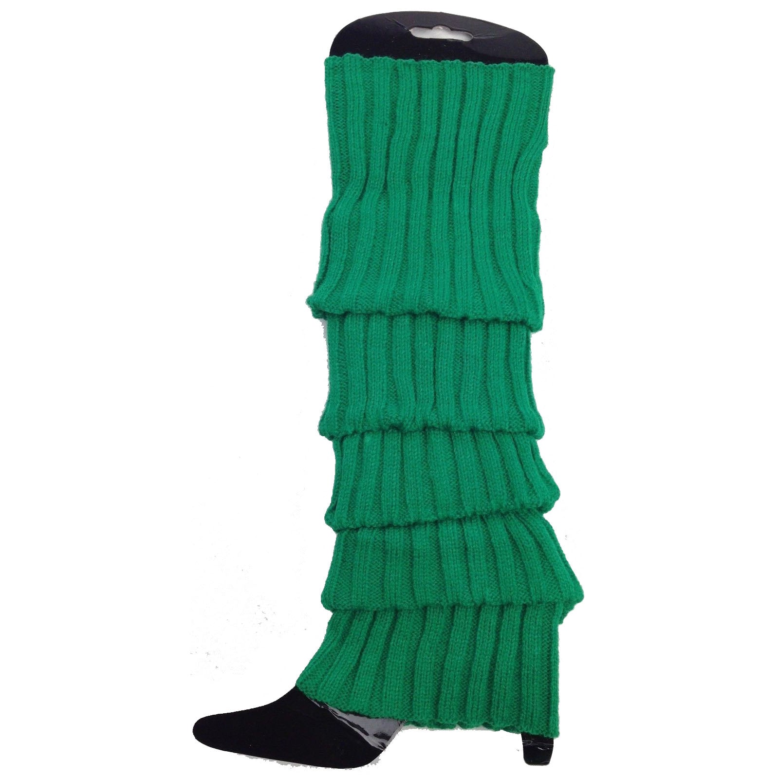 Premium 24 Pair Green Women's 80s Knit Leg Warmers Bulk Pack