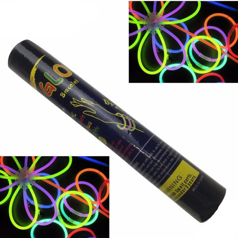 50 GLOW STICKS Party Light Glow In The Dark Rave NECKLACE Disco Bulk - SuperSaverAU - view 1