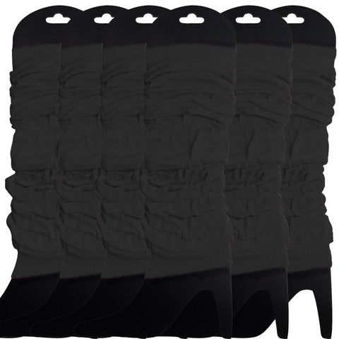Premium 6 Pair Women's Neon Knit Leg Warmers 80s Dance Costume Black