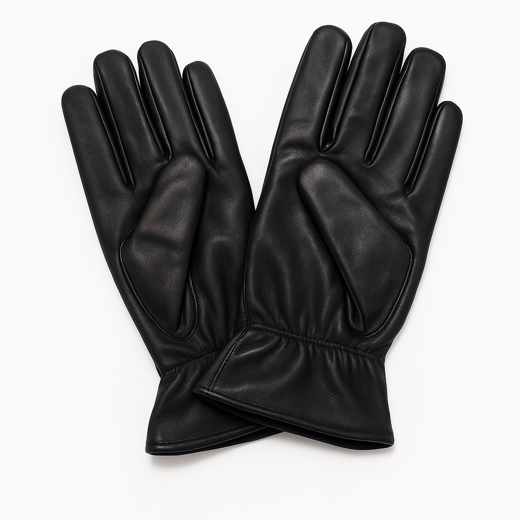 Premium Women's Black Genuine Sheepskin Leather Fleece Lined Gloves L