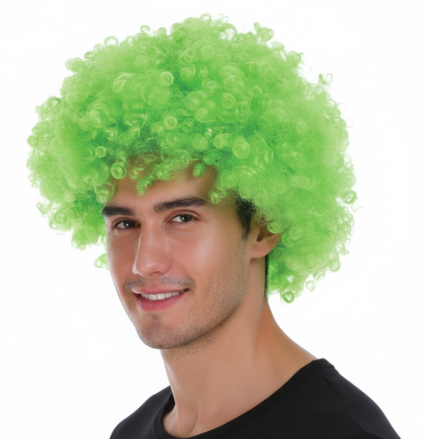 Premium Deluxe Curly Afro Wig for 70s/80s Costume - Green