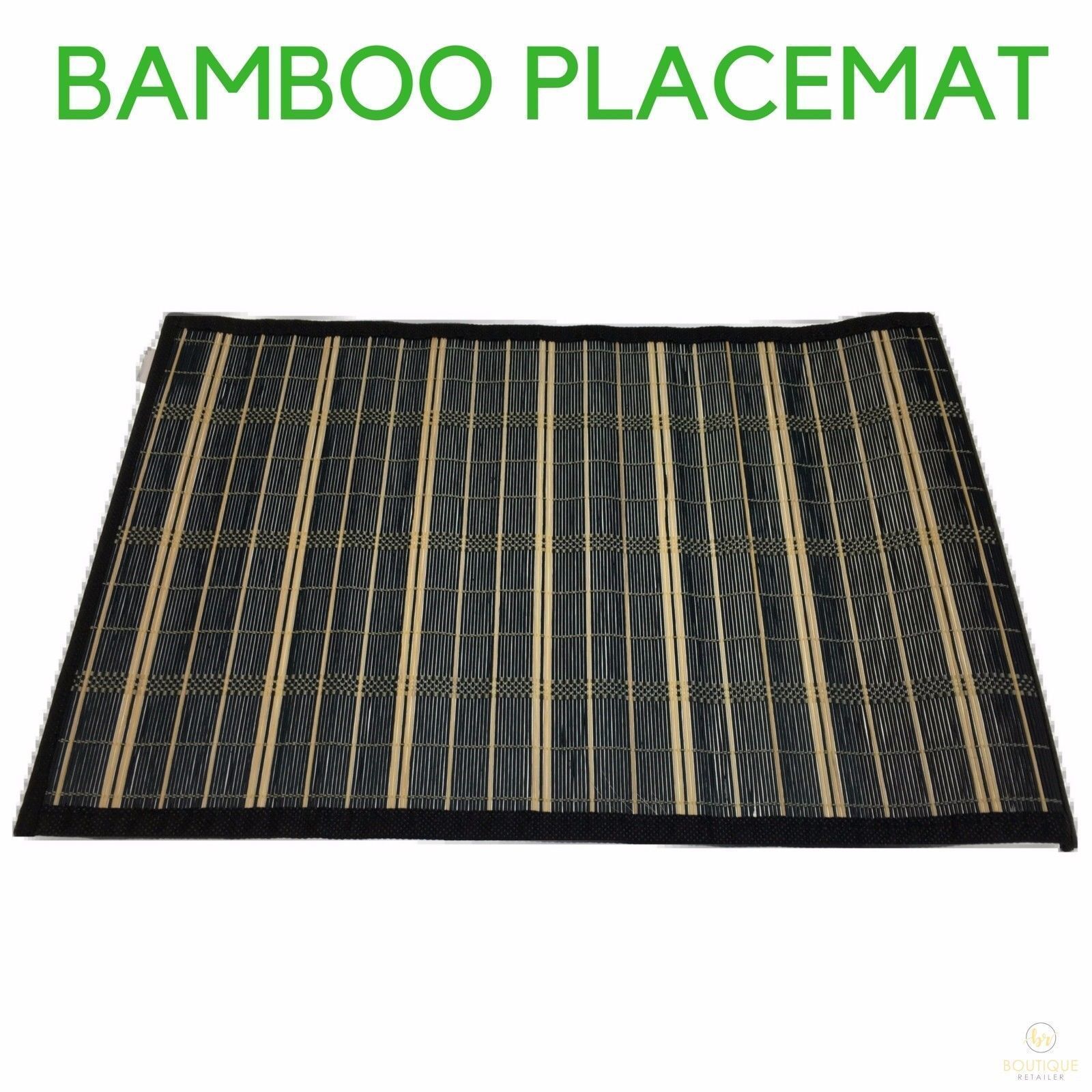Natural Bamboo Placemat 45x30cm - Eco Friendly, Sustainable, Easy to Clean - SuperSaverAU - view 2