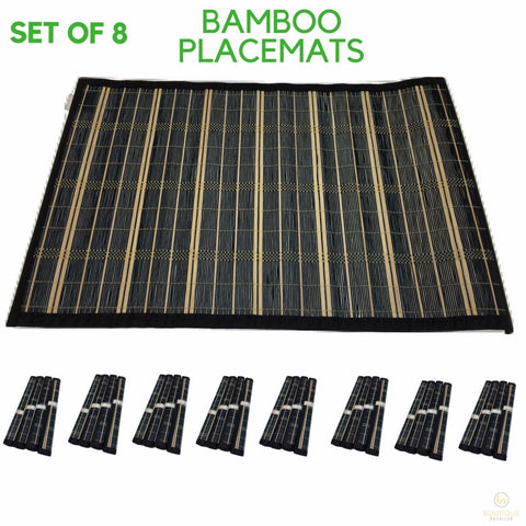 Set of 8 Eco-Friendly Bamboo Placemats 45x30cm - Lightweight & Sustainable - SuperSaverAU - view 1
