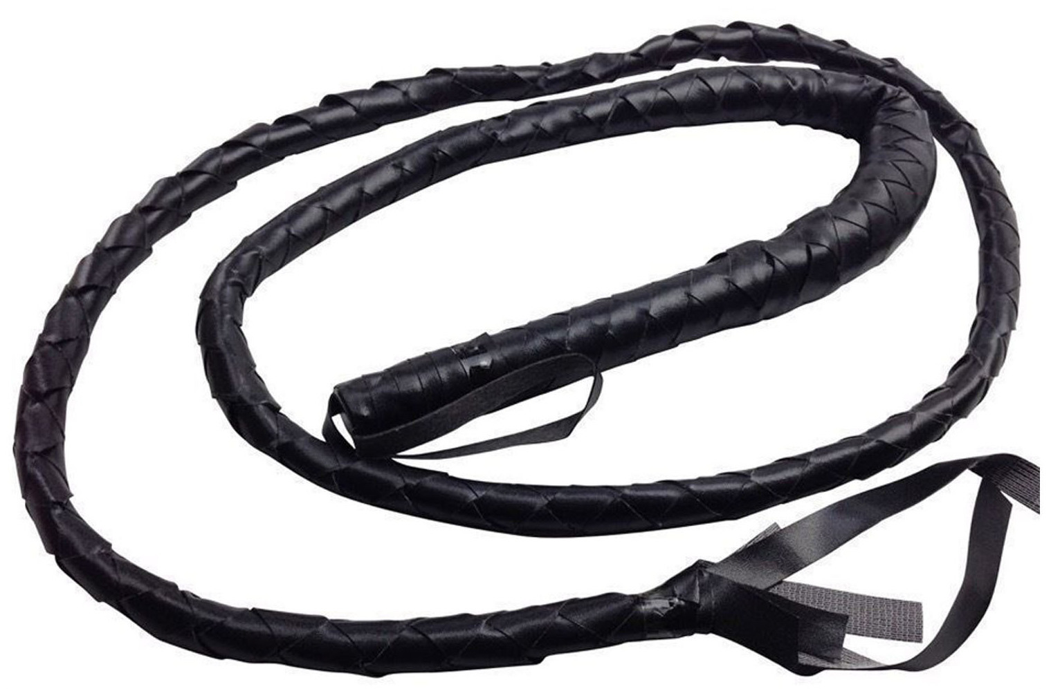 BLACK WHIP Faux Leather Costume Party 180cm Riding Cowboy Fancy Dress - SuperSaverAU - view 3