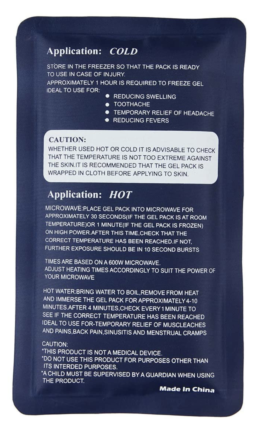 1x HOT COLD PACK Reusable Ice Heat Gel Pack - Microwaveable First Aid Relief - SuperSaverAU - view 2
