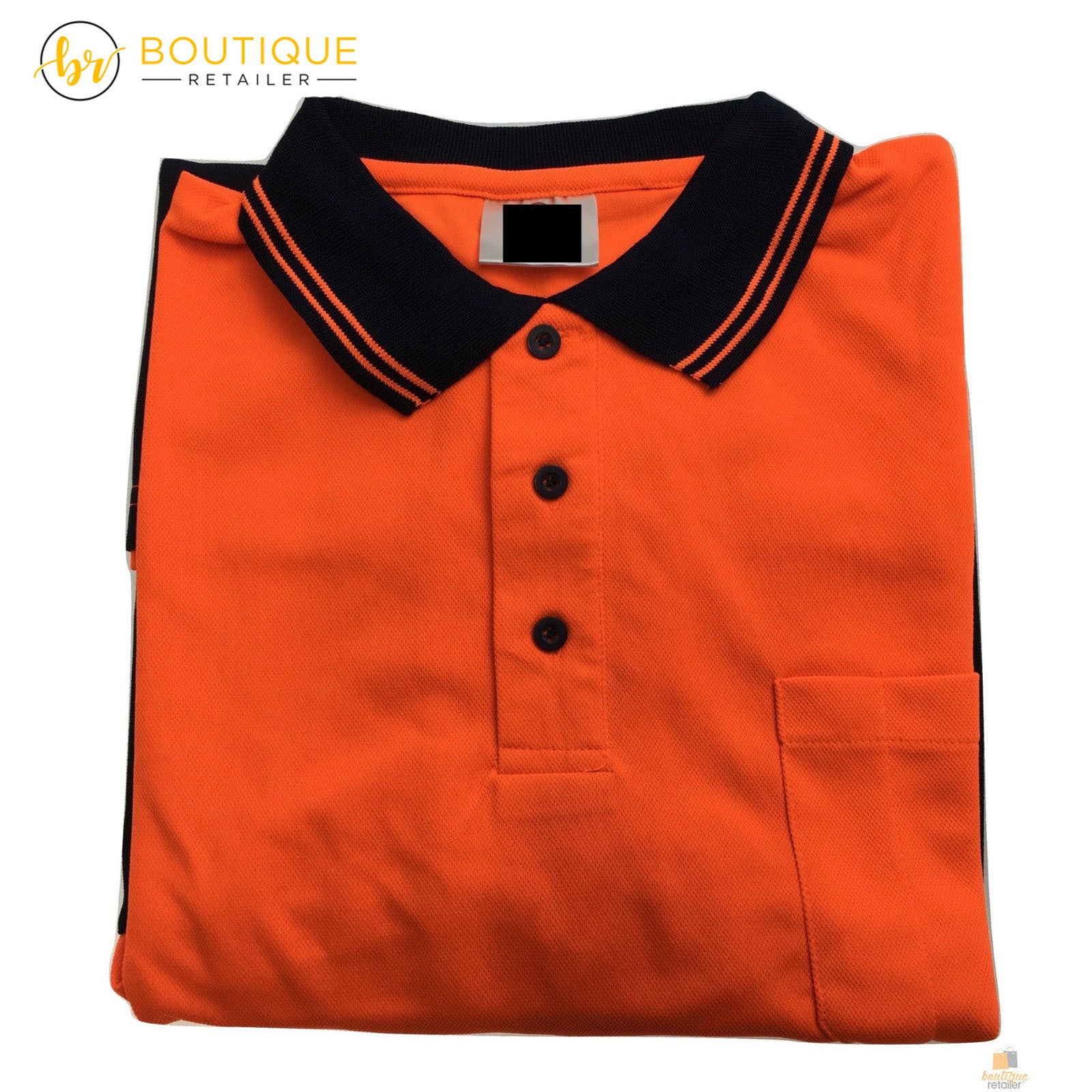 Premium Yellow Hi Vis Long Sleeve Safety Polo Shirt UPF 50+ L