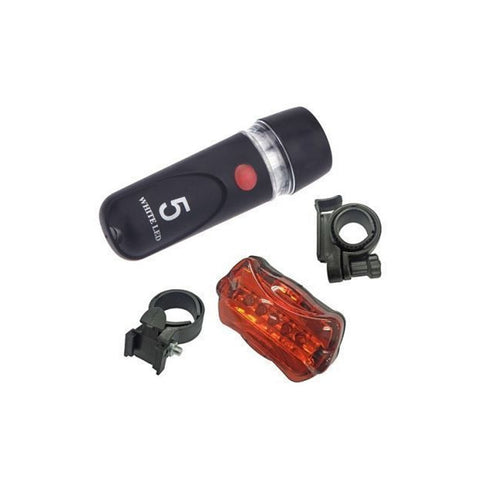 Premium LED Bike Light Set with 5 LED Front & Rear Lights