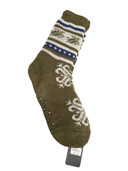 Premium 1 Pair Men's Non Slip Thick Fur Winter Bed Socks One Size