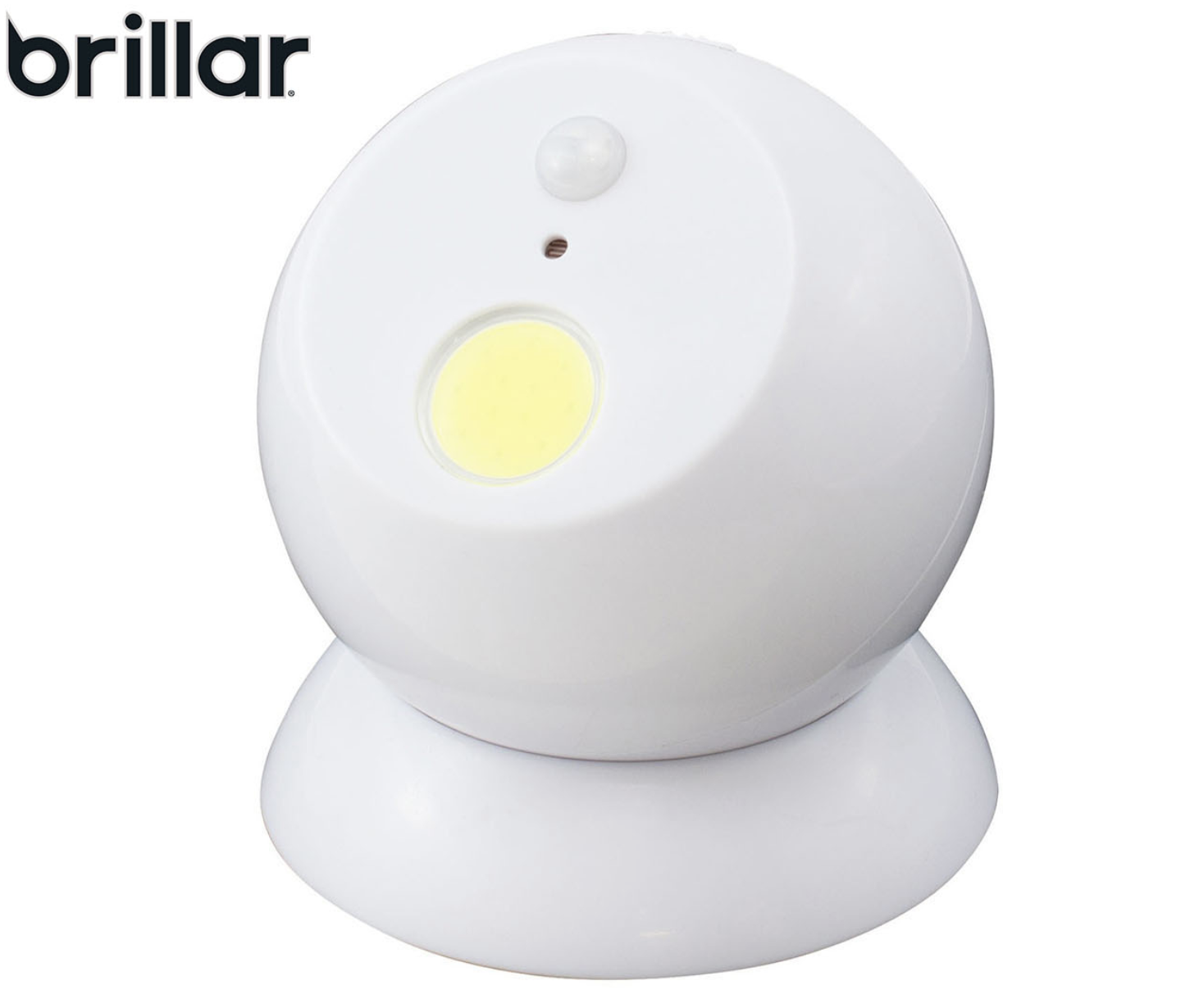 Brillar Motion Activated Swivel Ball Light with Magnetic Base - White