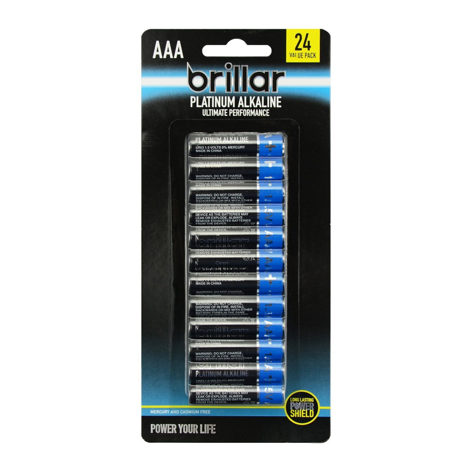 Brillar AAA Platinum Alkaline Batteries 24 Pack - 1 Pack