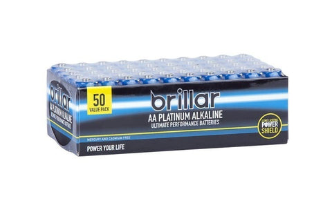 Brillar AA Platinum Alkaline Ultimate Performance Batteries - 50 PCS - SuperSaverAU - view 1