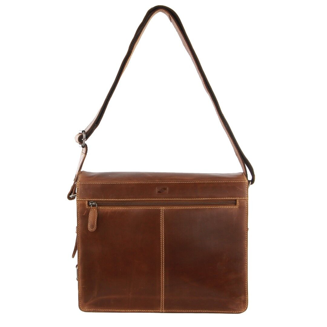 Billy The Kid Genuine Leather Shoulder Bag - Cognac